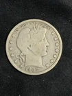 1907 Barber Silver Half Dollar 90% Silver 50c Philidelphia Mint