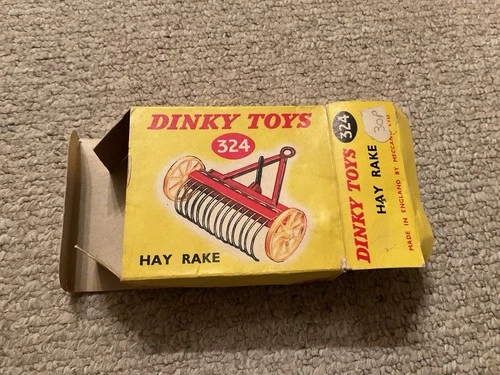 Vintage Dinky Toys 324 Hay Rake Farm Trailer Original Empty Box