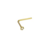 9K Gold & 0.015K Diamant 0,64 Mm L-FöRmiger Nasenstecker