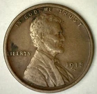 1918 S Lincoln Wheat Cent Coin VF 1c US Penny Very Fine Circulated