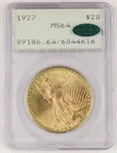 1927 $20 Saint Gaudens Gold Coin PCGS MS64 CAC GEM Old Strict Rattler Holder
