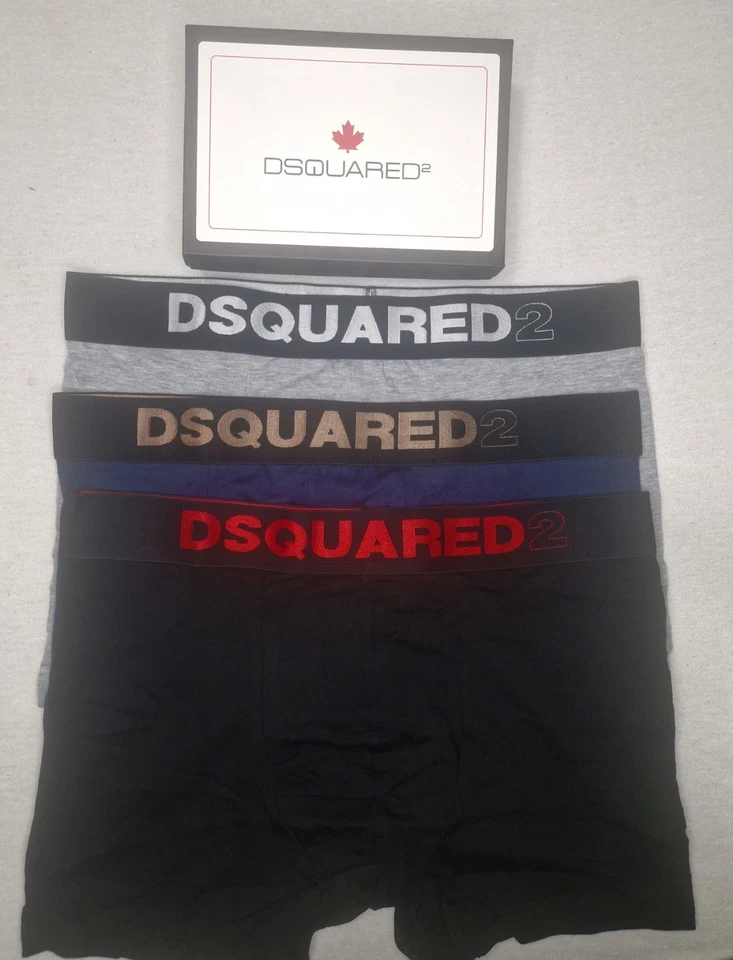 Dsquared2 ICON , Boxer Uomo , Scatola Con 3pezzi . Taglia L - Immagine 2 di 3