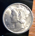 1942S Mercury Dime AU+