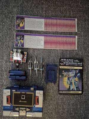 Vintage Transformers G1  Soundwave Buzzsaw 100% Complete NICE W/ All Paperwork