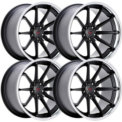 (Set-4) Ferrada FR4 20x9 5x120 Black Chrome 35mm Wheels Rims 20 Inch