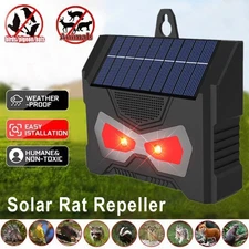 Ultrasonic Sound Pest Repellent Control Solar Wild Animal Repeller Rat Deterrent