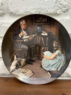 Norman Rockwell The Storyteller Collectible Plate; 1984