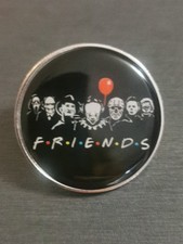 FRIENDS FREDDY KRUEGER HALLOWEEN PUMPKIN IT Friday The 13th Pin Badge New Rare