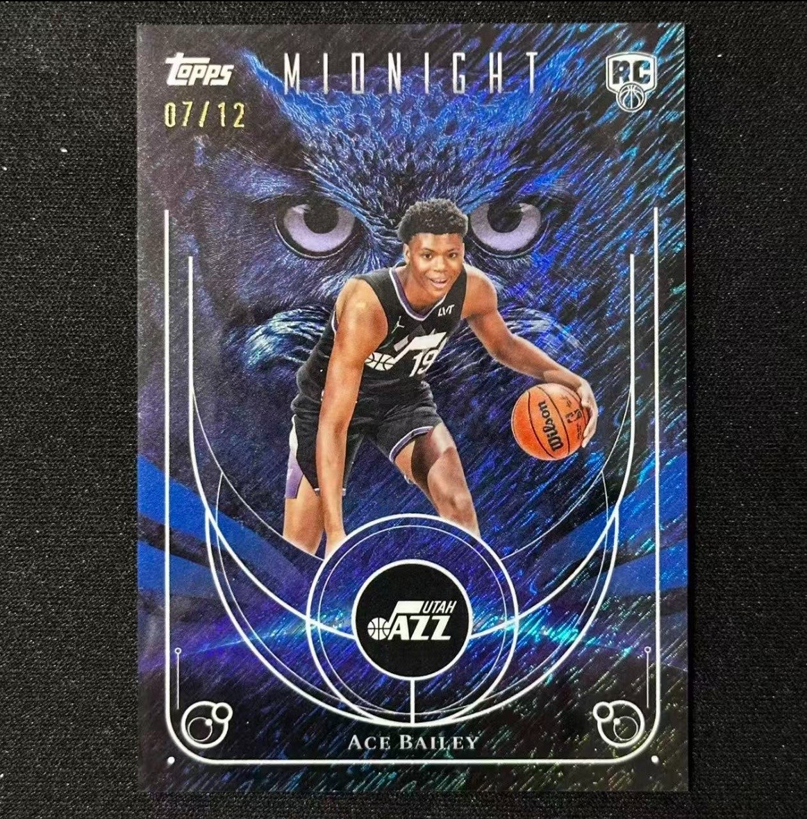 2025 Topps Midnight Ace Bailey Night Owls RC Midnight Refractor 07/12 SSP#Z