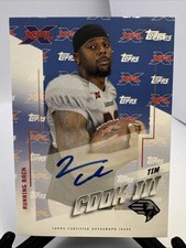 TIM COOK III 2020 Topps XFL Football ON CARD AUTO RC ROOKIE New York Guardians 