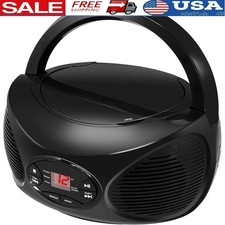 Bluetooth Boombox Stereo CD Player FM AM Radio Wireless Speaker 33ft Range New