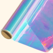 34In X 50Ft Iridescent Cellophane Wrap Roll, Extra Wide Iridescent Film Cellopha