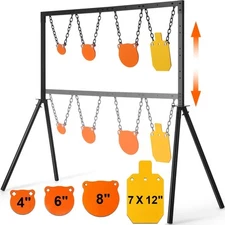 Steel Target Stand, AR500 Shooting Target System, 63 Inch Adjustable Height, ...