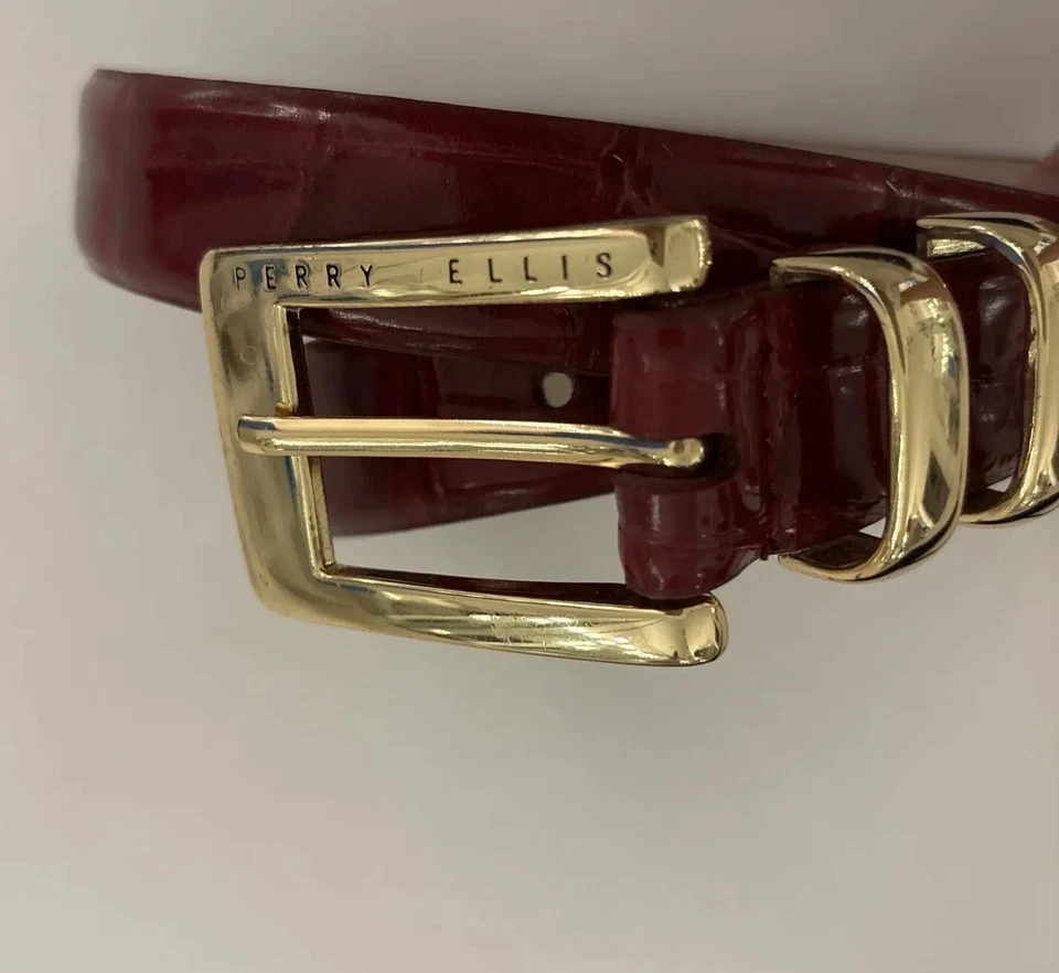 Cinturón tejido Perry Ellis tejido, rojo, pequeño Foto 4 de 4