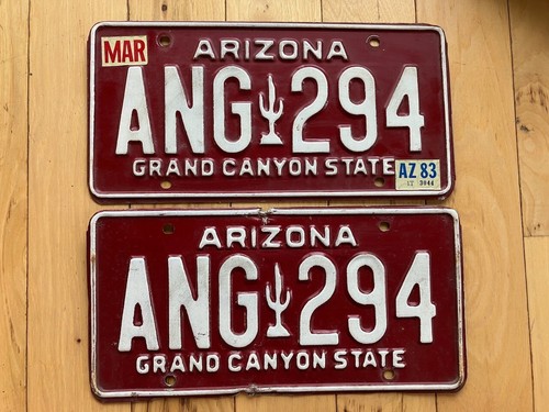 Paar Arizona Nummernschilder 1983