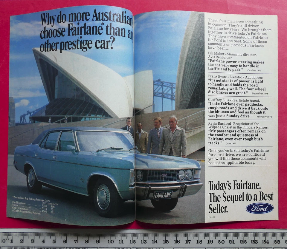 FORD FAIRLANE vintage 1978 ad old retro Australian prestige car advertisement - image 1 of 1