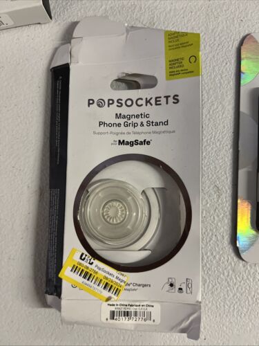 Popsockets- Magnetic MAGSAFE Phone Grip & Stand, Magnetic Ring, Clear
