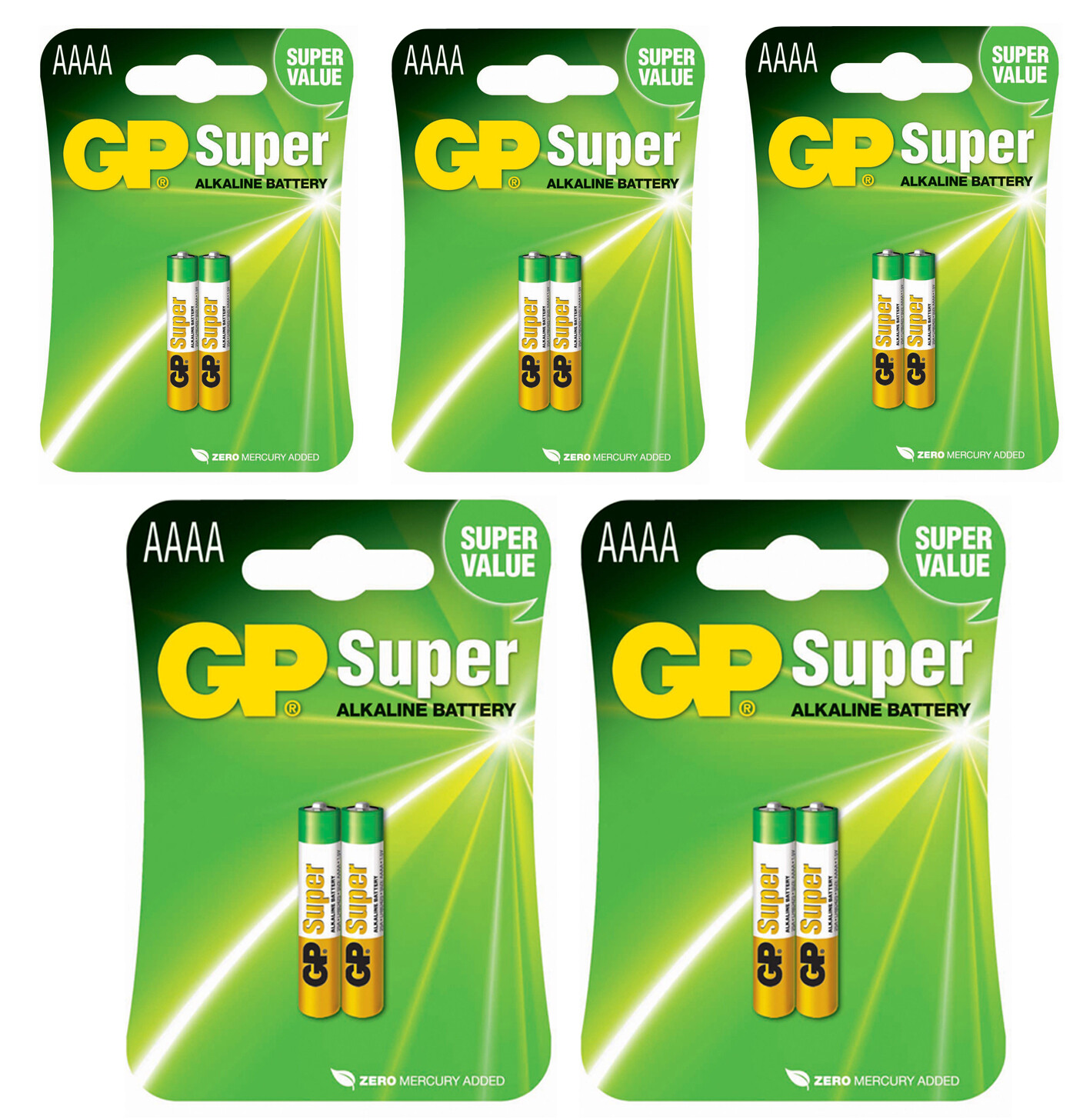 10 X Gp aa 1 5v Alkaline Batteries Mn2500 E96 Gp25a Lr61 25a Jabra Headset Ebay