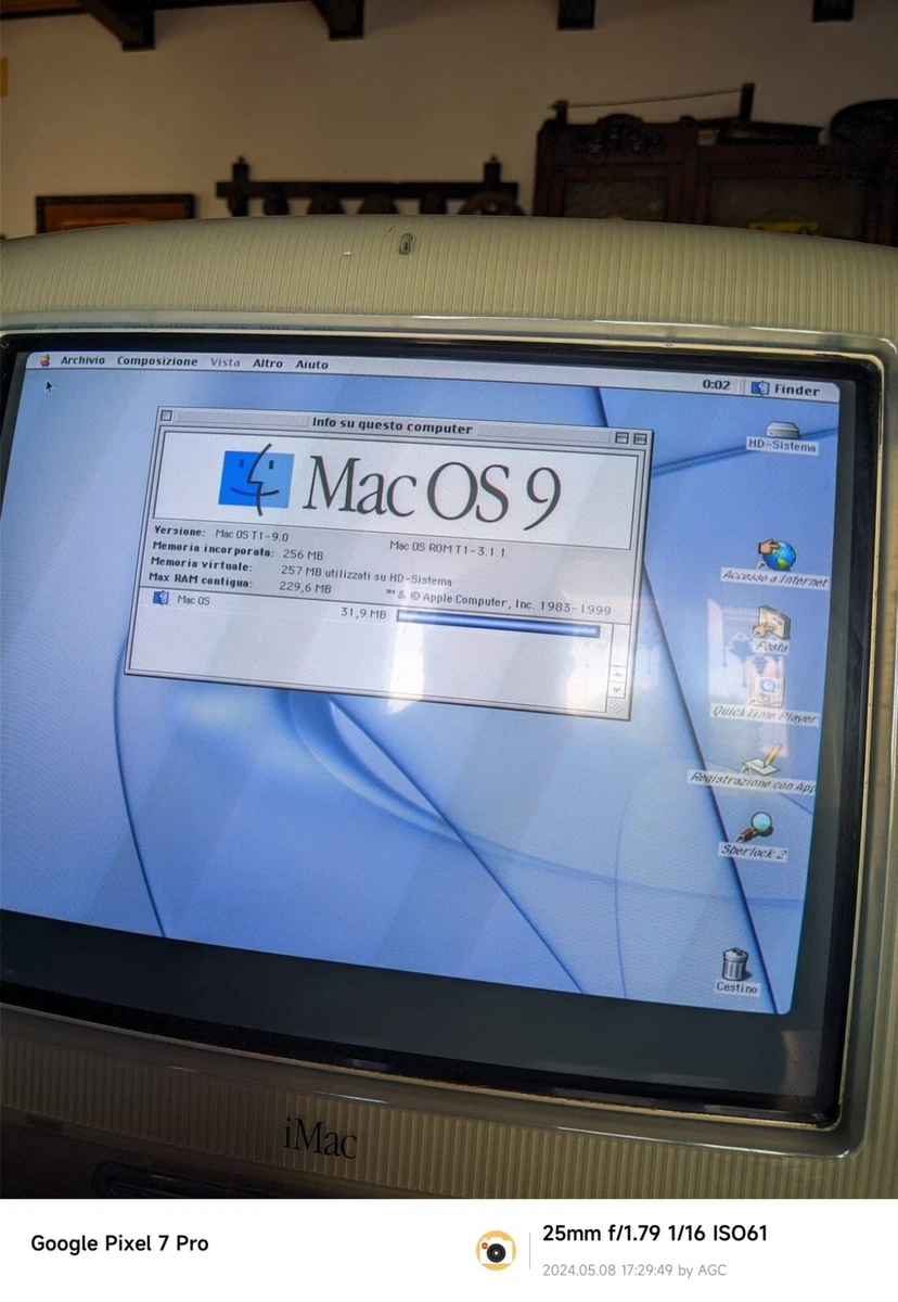 IMac G3 Edición Especial PowerPC 200, 256 MB RAM / MacOS 9.0