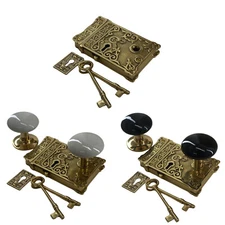 Ornate Solid Brass Door Rim Lock Old Victorian Style
