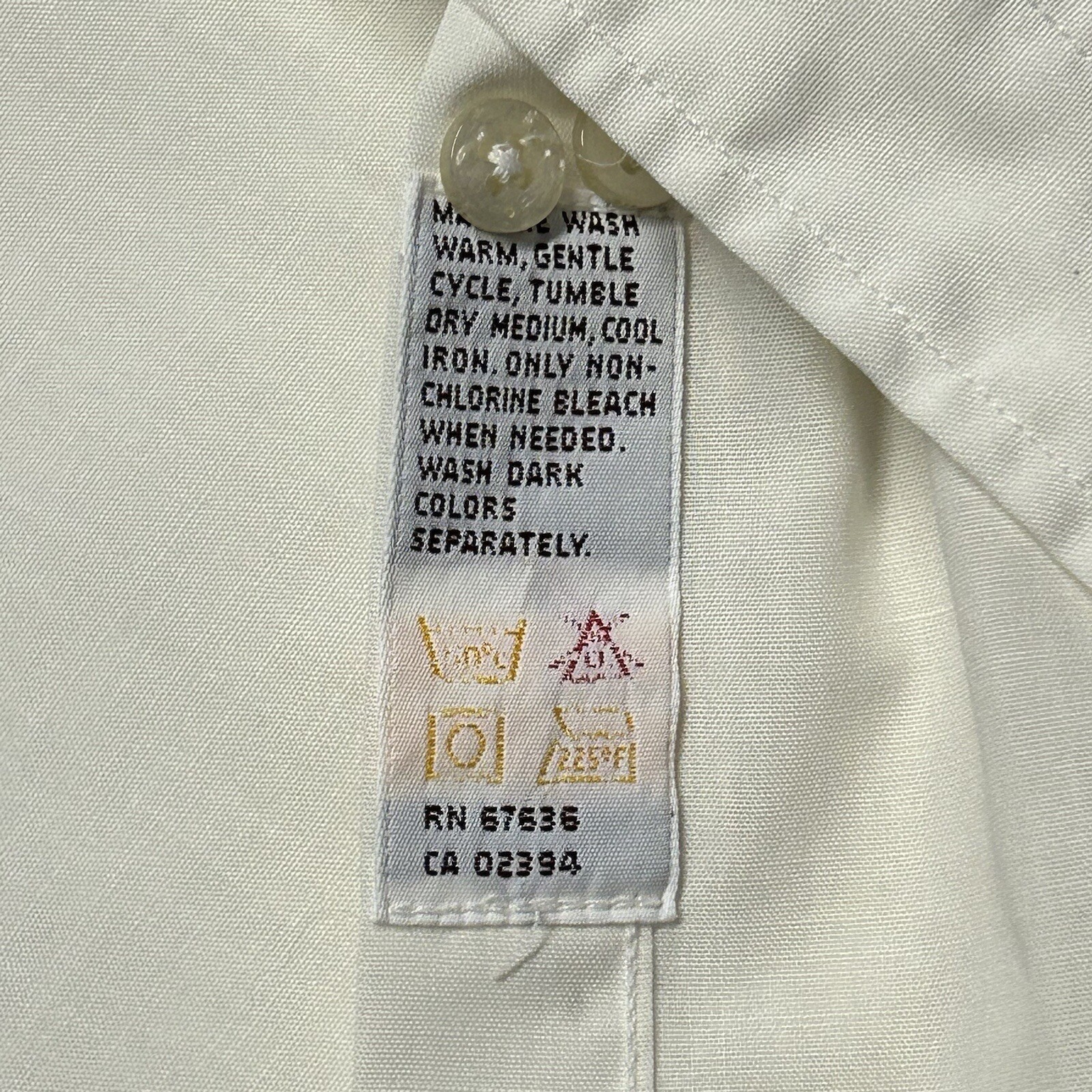 Camicia vintage Yves Saint Laurent uomo bianca sporca 16 32 33 maniche lunghe abbottonate