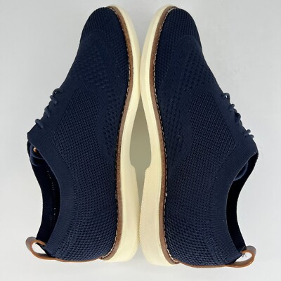 B. Blass Mens Size 8.5 Marine Blue Memory Foam Stitchlite Wingtip Oxford Shoes B. Blass Mens Size 8.5 Marine Blue Memory Foam Stitchlite  main image 3
