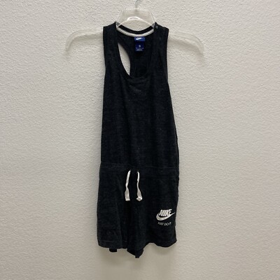 NIKE Gym Womens Medium Vintage Romper Black 905160-010