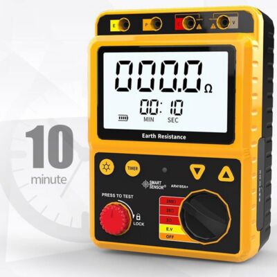 Portable Digital Earth Ground Resistance Meter Tester 2ohm/20ohm/200ohm AR4105A