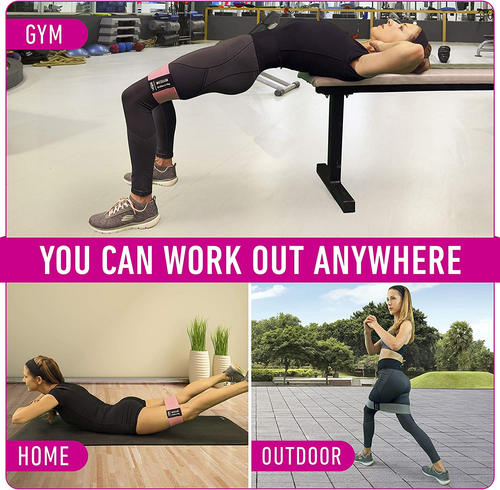 Resistance Bands for Working Out with Workout Bands Guide. 4 Booty Bands for Wom - Picture 8 of 12