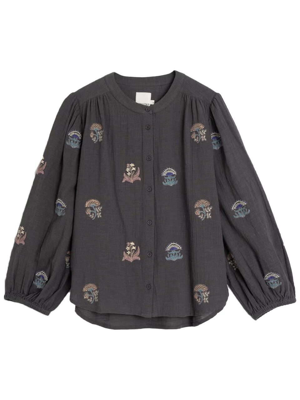 НЕЖНАЯ И ХОЛОДНАЯ кофточка donna grigio con ricami KI236 из 100% биологического хлопка