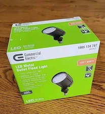 Commercial Electric Outdoor LED Bullet Flood Light 1500lm CEV5BLF12BRZ Bronze