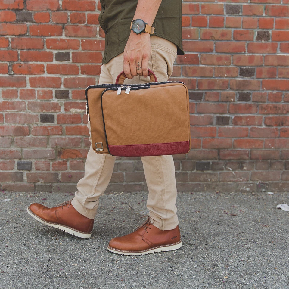 Maletín de negocios con asa para portátil de nailon para Macbook Air 13/Pro 13 de 13" Foto 3 de 4