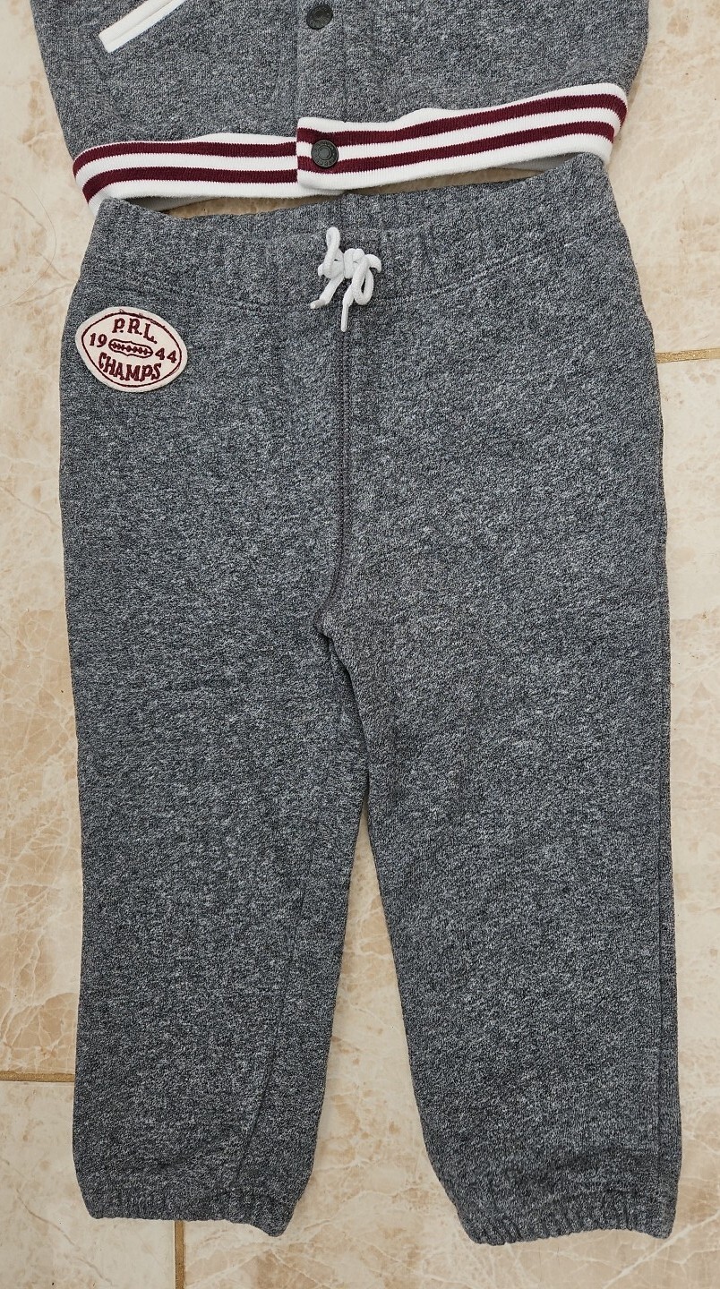 Ralph Lauren Polo Infants Age 18M Grey Mix Tracksuit Top & Bottom 1.5 Year Boys image 3