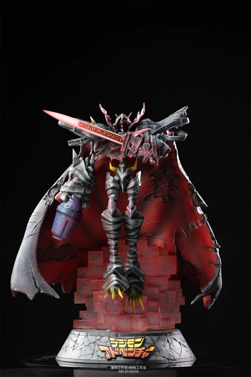 Omegamon Zwart Defeat Resin MO Studio Digimon Statue Model