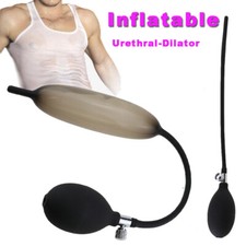 Silicone Inflatable Urethral Sounds Stretcher Penis Plug Pump Male Men Sounding