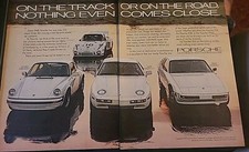 Porsche 991sc 928 924 Vintage Print Ad 1978 16x11 Great To Frame