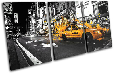 Yellow Taxi New York City CANVAS WALL ART Picture Print VA | eBay Australia