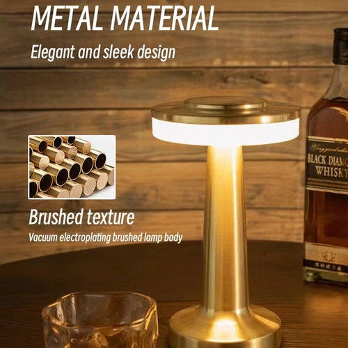 Dimmbar Akku Tischleuchte Touch Tischlampe LED Lampe USB Innen & Außen Kabellos - Bild 3 von 15