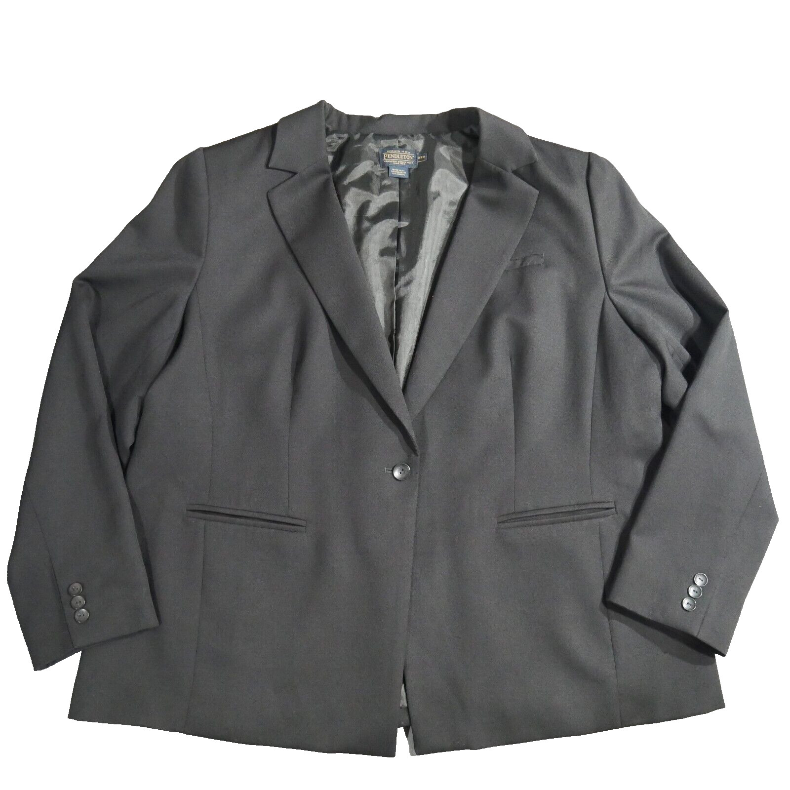 Pendleton Women's One Button Blazer Jacket 100% V… - image 1