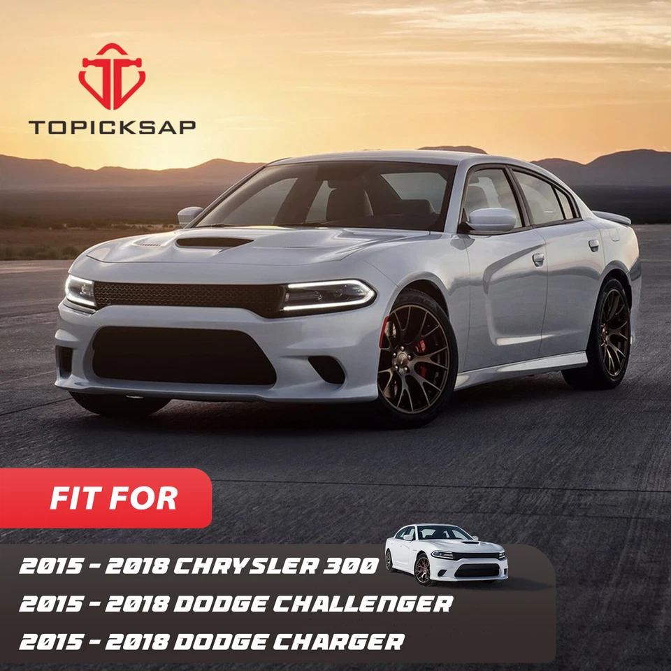 Barra de amarre interior exterior delantera de 4 piezas para Chrysler 300 Dodge Challenger Charger 2015-19 Foto 2 de 4