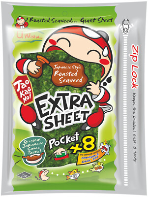TAOKAENOI Roasted Seaweed Snack Giant Sheet Japanese Sauce Taste