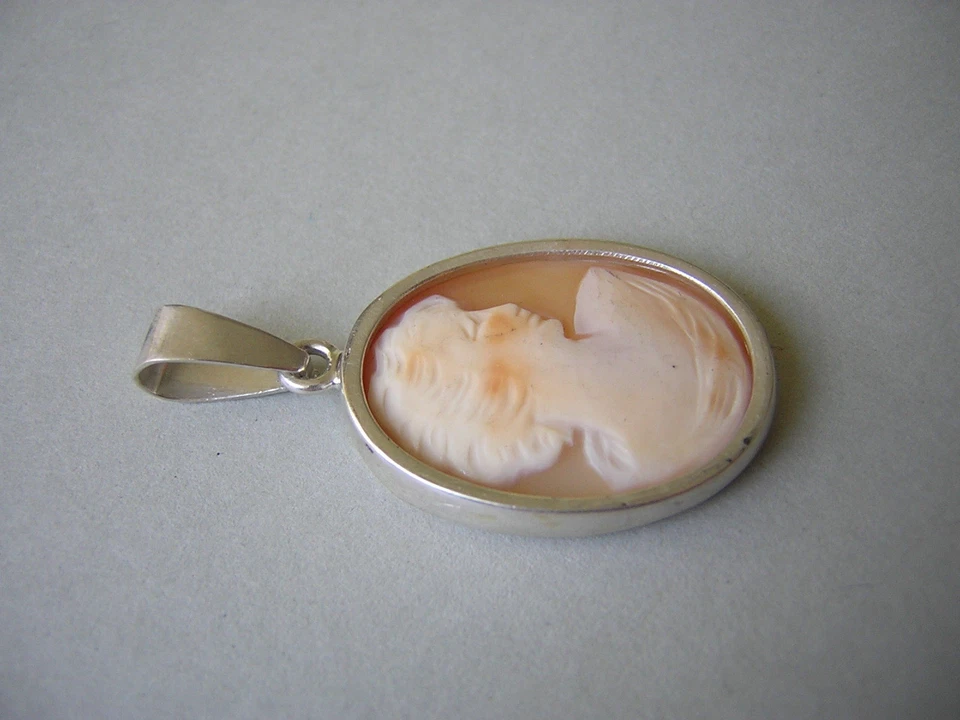 Anhänger Silber geprüft Camee,Gemme 4,1 g / 3,8 x 2,0 cm - Bild 4 von 4