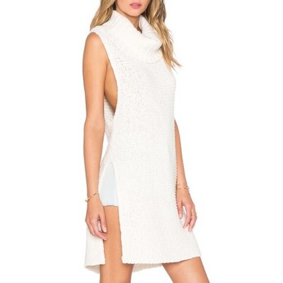 cream turtleneck sweater dress