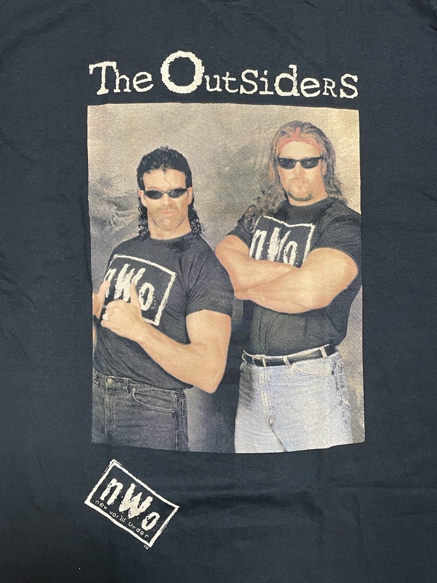 The Outsiders T-shirt L Scott Hall Kevin Nash Razor Ramon Diezel
