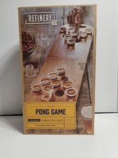 Wooden Beer Pong Game Foldable Tabletop WOOD Refinery and Co. Complete