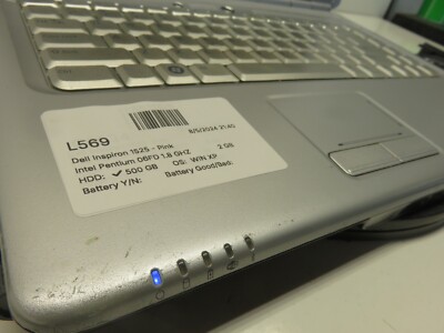 Dell Inspiron 1525 Laptop Intel Pentium 2GB Ram 500GB Windows XP
