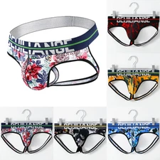 Men Male Jockstrap Underwear Sexy Backless Thongs Briefs G-String Punch Panties☆
