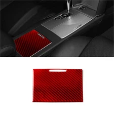 Red Carbon Fiber Interior Central Storage Box Cover Trim For Toyota Camry