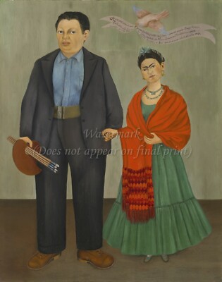 FRIDA KAHLO Art Poster or Rolled Canvas Print ''Frida and Diego Rivera''