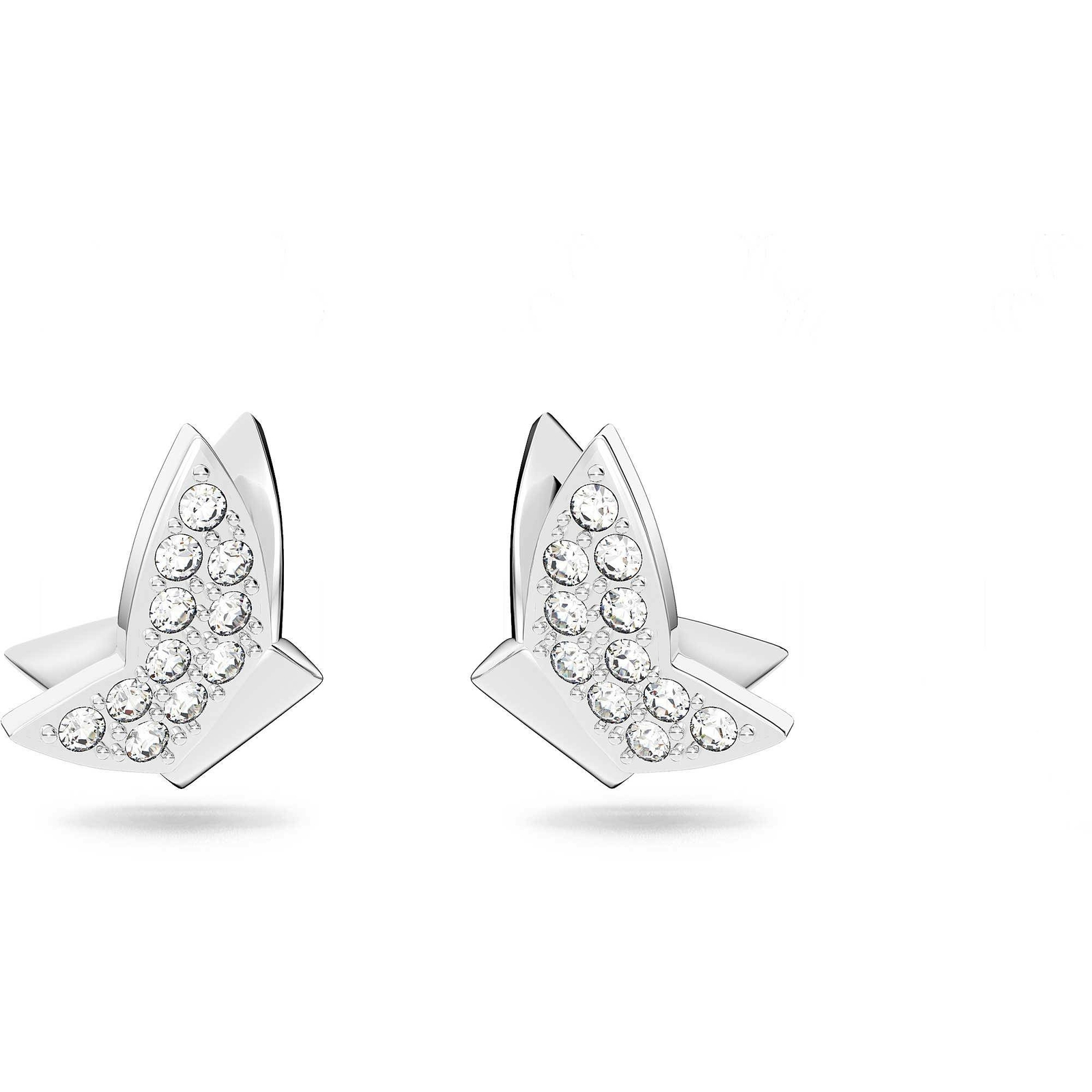 Orecchini Swarovski Lilia 5636424 Earrings Farfalle Cristalli Rodio Donna Argent